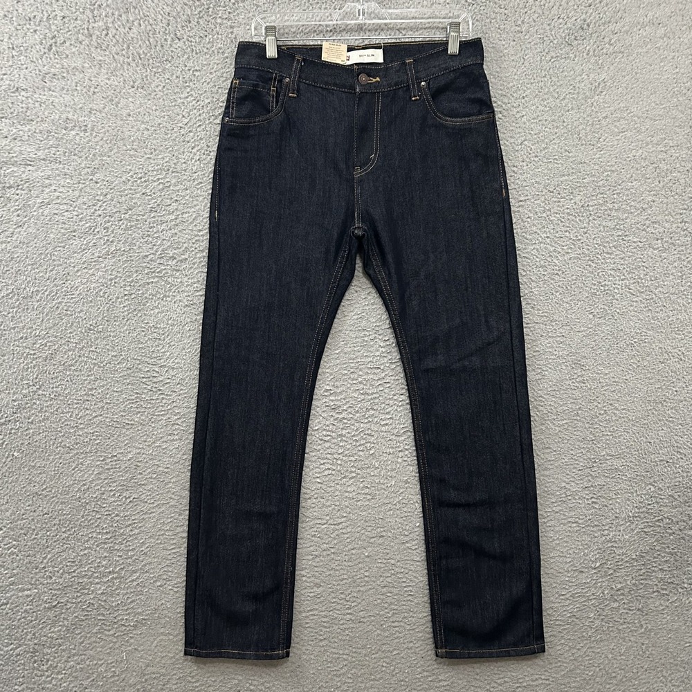 Levis Jeans Youth Boys 20 Blue Denim 511 Slim Straight Dark Wash Red Tab 30x30